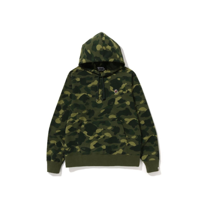 BAPE Color Camo One Point Ape Head Pullover Hoodie Green