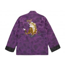BAPE Color Camo Padded China Jacket Purple