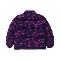 BAPE Color Camo Reversible Down Jacket Purple