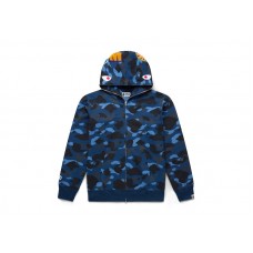 BAPE Color Camo Shark Full Zip  Hoodie Blue