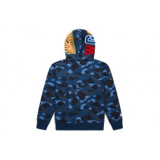 BAPE Color Camo Shark Full Zip  Hoodie Blue