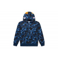 BAPE Color Camo Shark Full Zip  Hoodie Blue
