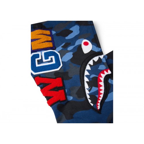 BAPE Color Camo Shark Full Zip Hoodie Blue BAPE Color Camo Shark Full Zip Hoodie Blue