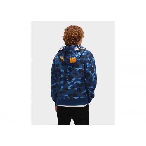 BAPE Color Camo Shark Full Zip Hoodie Blue BAPE Color Camo Shark Full Zip Hoodie Blue