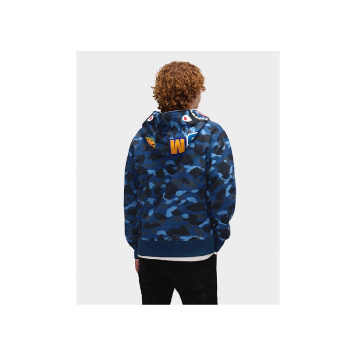 Худи BAPE Color Camo Shark Full Zip Hoodie Blue