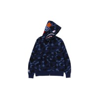 BAPE Color Camo Shark Full Zip Hoodie (FW24) Navy