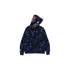 BAPE Color Camo Shark Full Zip Hoodie (FW24) Navy