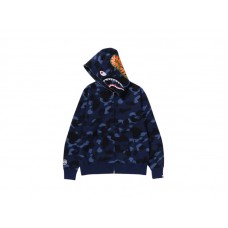 BAPE Color Camo Shark Full Zip Hoodie (FW24) Navy
