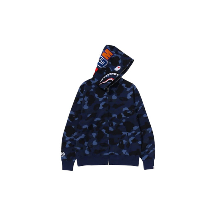 BAPE Color Camo Shark Full Zip Hoodie (FW24) Navy