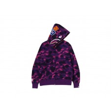 BAPE Color Camo Shark Full Zip Hoodie (FW24) Purple