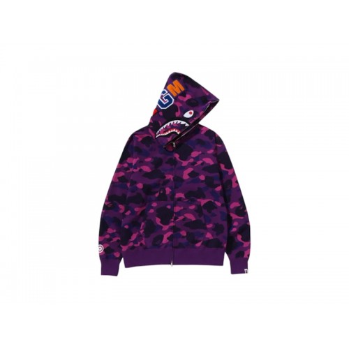 BAPE Color Camo Shark Full Zip Hoodie (FW24) Purple BAPE Color Camo Shark Full Zip Hoodie (FW24) Purple