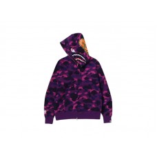 BAPE Color Camo Shark Full Zip Hoodie (FW24) Purple