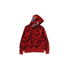 BAPE Color Camo Shark Full Zip Hoodie (FW24) Red