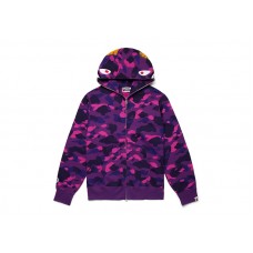 BAPE Color Camo Shark Full Zip  Hoodie Purple