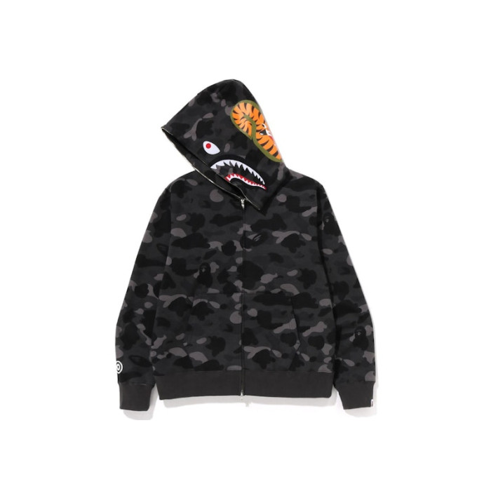 BAPE Color Camo Shark Full Zip Hoodie Black BAPE Color Camo Shark Full Zip Hoodie Black