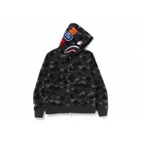 BAPE Color Camo Shark Full Zip Hoodie Black