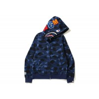 BAPE Color Camo Shark Full Zip Hoodie (SS23) Navy