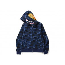 BAPE Color Camo Shark Full Zip Hoodie (SS23) Navy