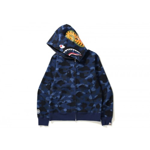 BAPE Color Camo Shark Full Zip Hoodie Navy BAPE Color Camo Shark Full Zip Hoodie Navy