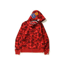 BAPE Color Camo Shark Full Zip (SS21) Hoodie Red