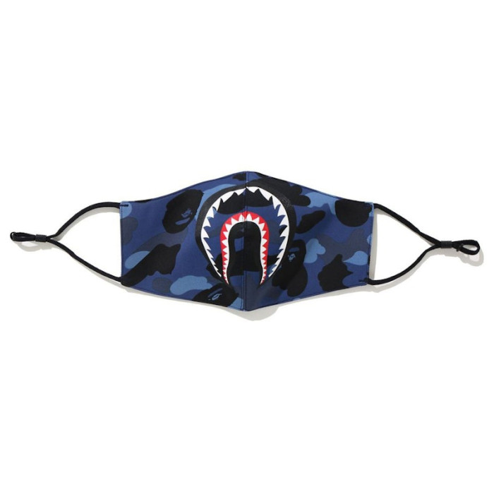 BAPE Color Camo Shark Mask (SS21) Navy