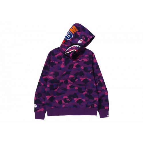 BAPE Color Camo Shark Pullover Hoodie Purple BAPE Color Camo Shark Pullover Hoodie Purple