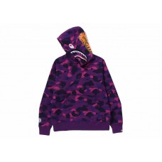 BAPE Color Camo Shark Pullover Hoodie Purple