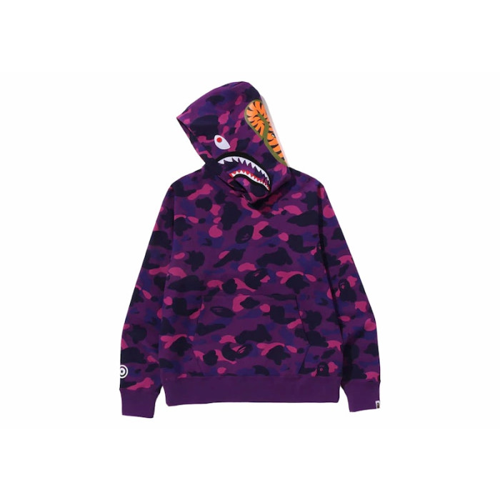 BAPE Color Camo Shark Pullover Hoodie Purple BAPE Color Camo Shark Pullover Hoodie Purple