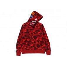 BAPE Color Camo Shark Pullover Hoodie Red