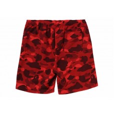 BAPE Color Camo Shark Sweat Shorts (SS24) Red