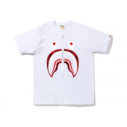BAPE Color Camo Shark Tee (FW22) White Red