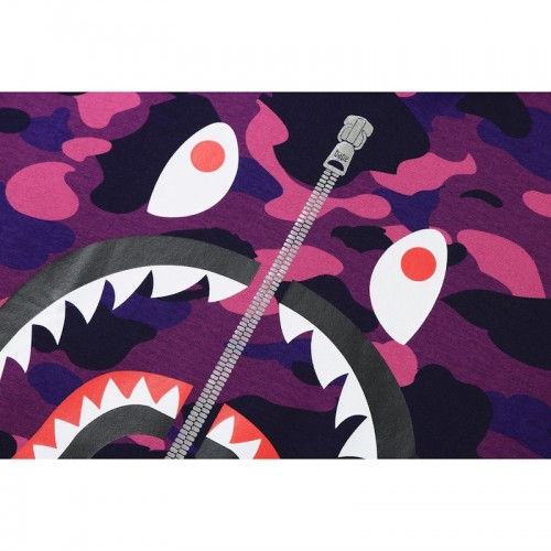 BAPE Color Camo Shark Tee Purple BAPE Color Camo Shark Tee Purple