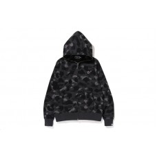 BAPE Color Camo Thermal Full Zip Hoodie Black