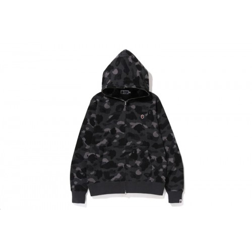 BAPE Color Camo Thermal Full Zip Hoodie Black