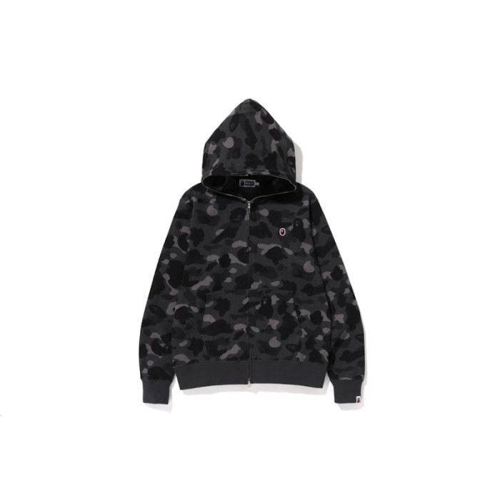 BAPE Color Camo Thermal Full Zip Hoodie Black