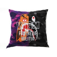 BAPE Color Camo Tiger Shark Half Square Cushion Purple