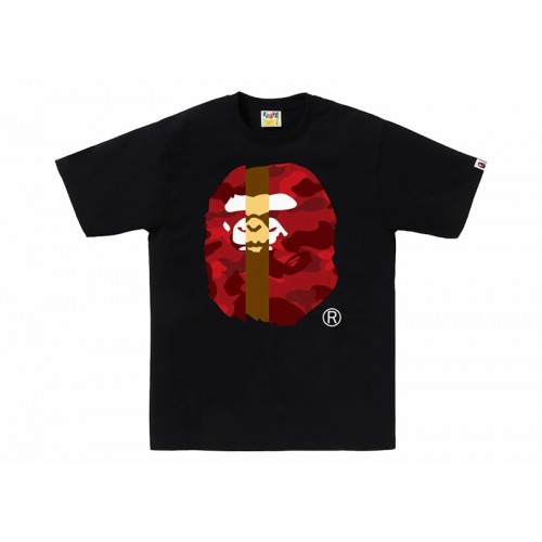 BAPE Color Camo Transform Big Ape Head Tee Black/Red