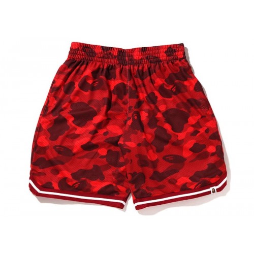 BAPE Color Camo Wide Fit Basketball Shorts Red