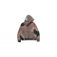 BAPE Hand Dye Shark Full Zip Hoodie Green