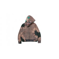 BAPE Hand Dye Shark Full Zip Hoodie Green