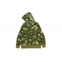 BAPE Multi Pixel Camo Shark Regular Fit Full Zip Hoodie Green/Olive/White