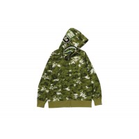 BAPE Multi Pixel Camo Shark Regular Fit Full Zip Hoodie Green/Olive/White