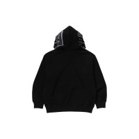 BAPE Shark Logo Relaxed Fit Pullover Hoodie Black