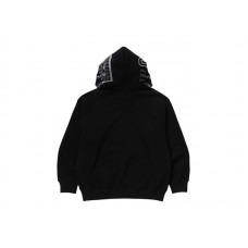 BAPE Shark Logo Relaxed Fit Pullover Hoodie Black