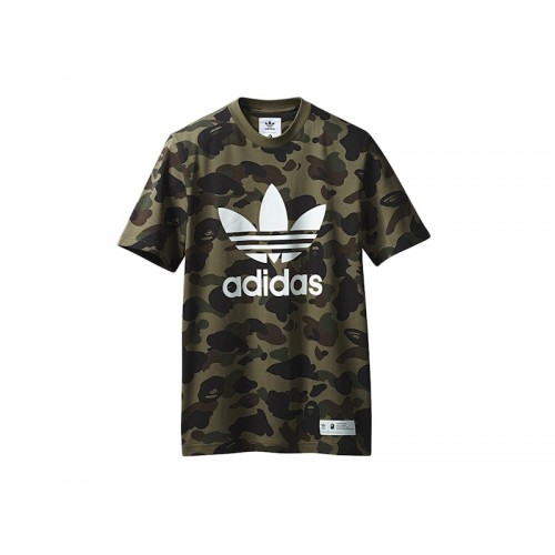 BAPE x adidas adicolor Tee Olive Cargo