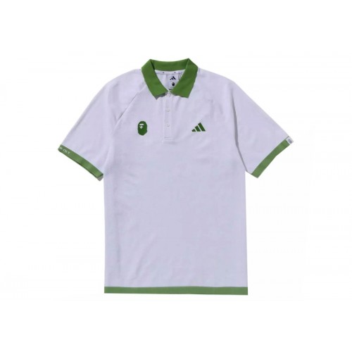 BAPE x adidas Golf Relaxed Fit Polo White