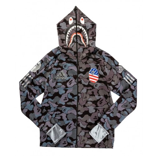 BAPE x Adidas SB Shark Hoodie Black