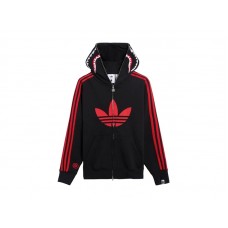 BAPE x adidas Shark Fleece Full Zip Hoodie Black