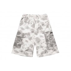 BAPE x CLOT Camo Detachable Relaxed Fit Cargo Pants White