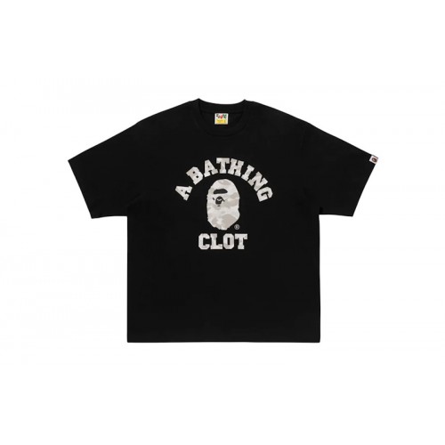 BAPE x CLOT College Relaxed Fit Tee Black